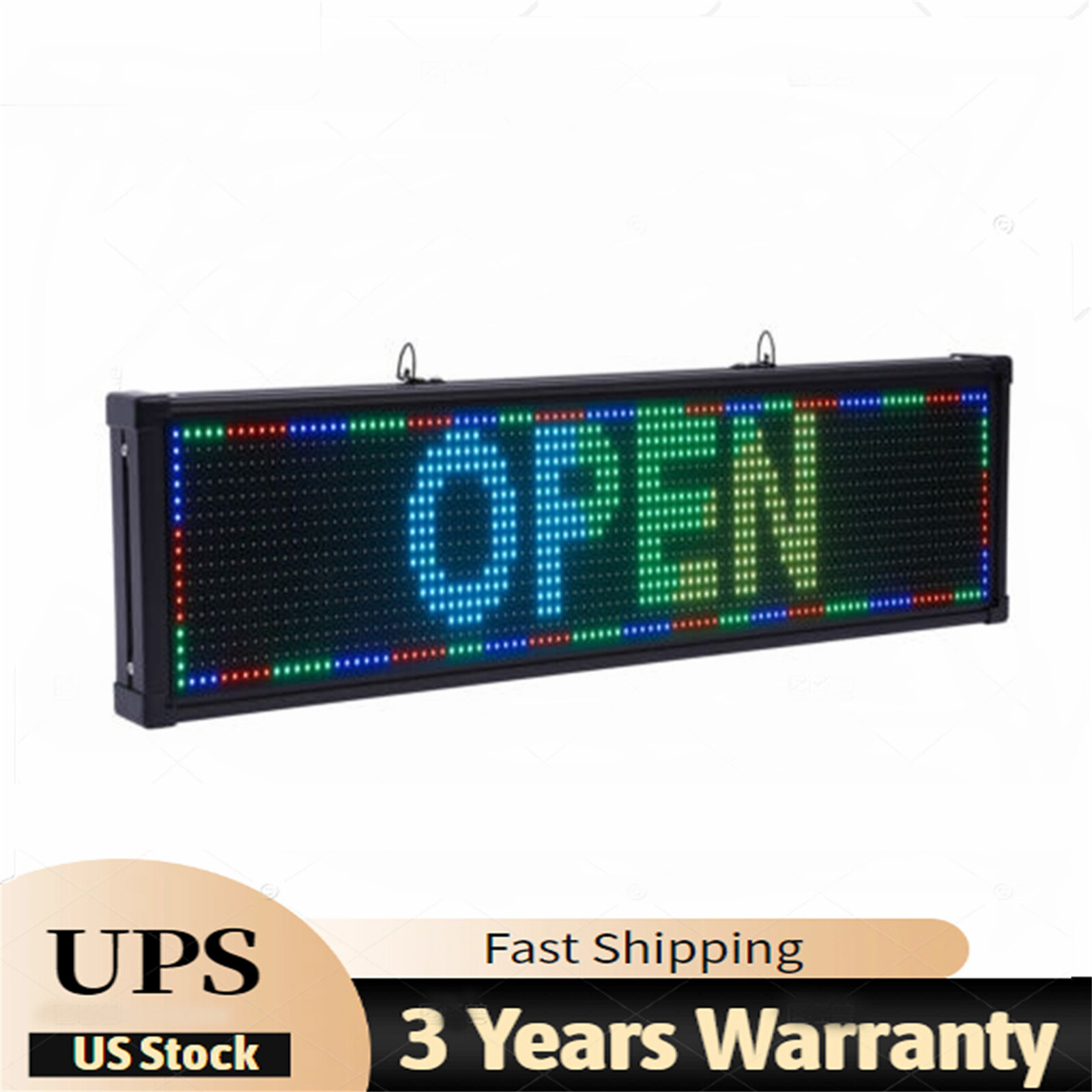 LED Scrolling Sign 26″*8″ Message Board Full Color RGB Programmable Sign