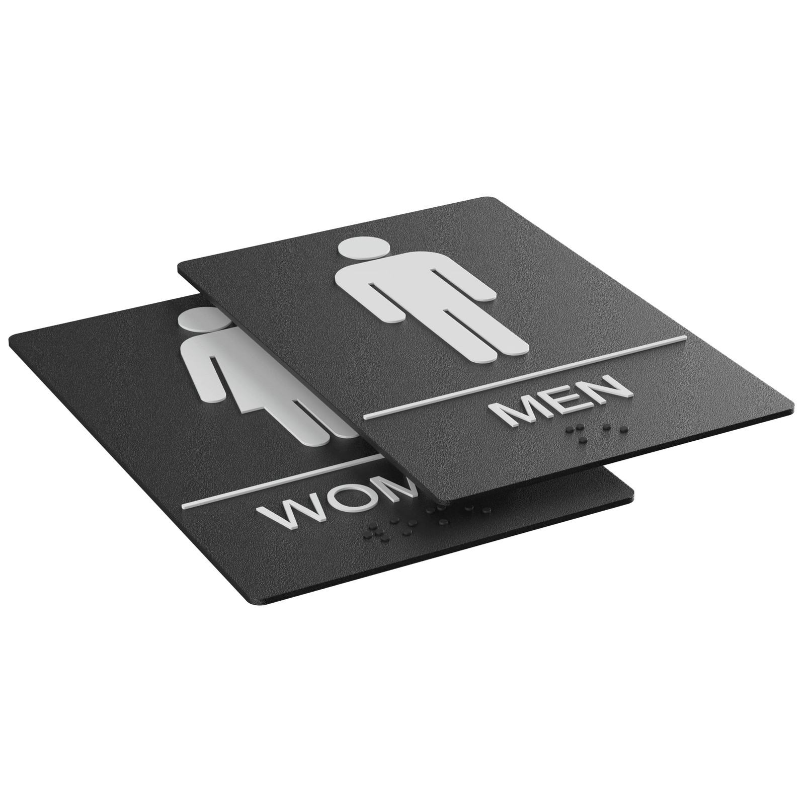 Bathroom Signs, Restroom Sign For Business – For Men and Women – 9″ by 6″ – A…
