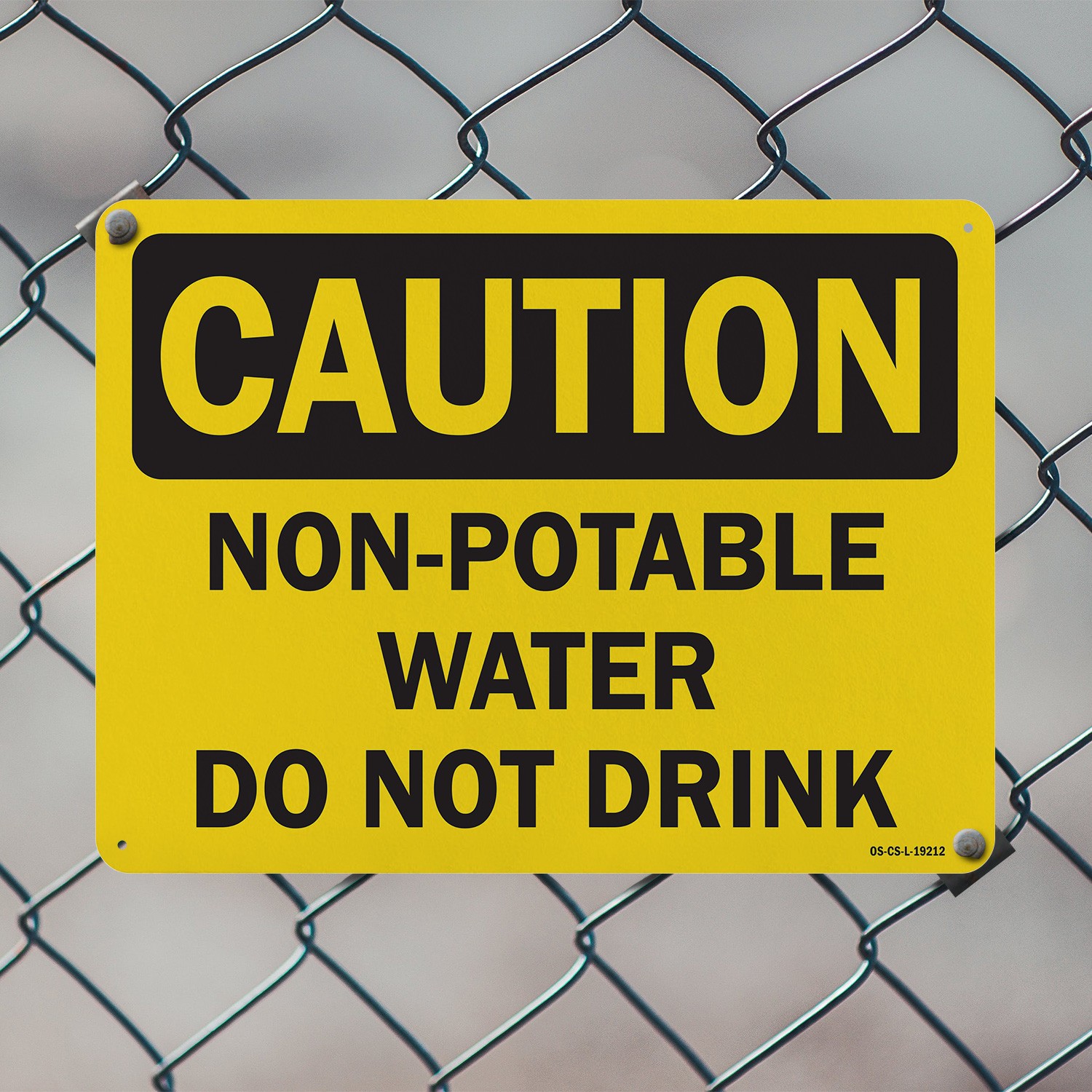 Non OSHA Caution Sign Metal, Plastic, Or Decal – 5 or 10 Pack