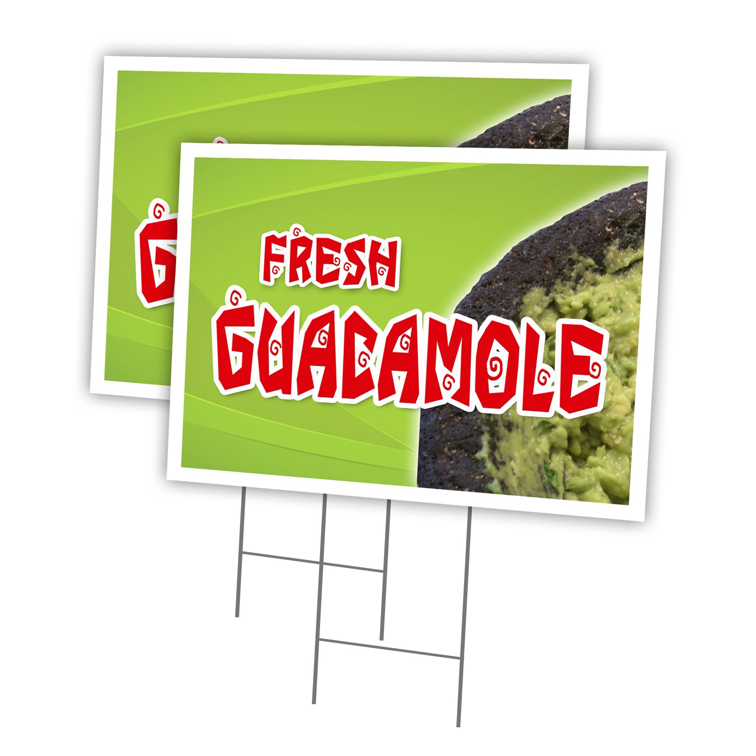 Guacamole Multi-Pack of Yard Signs & Stake outdoor plastic coroplast window