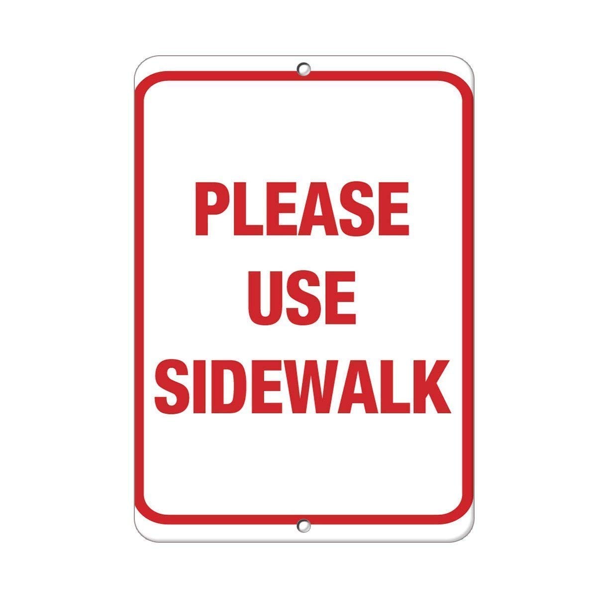 Please Use Sidewalk Traffic Road Sign 12×8 Inch Aluminum Metal