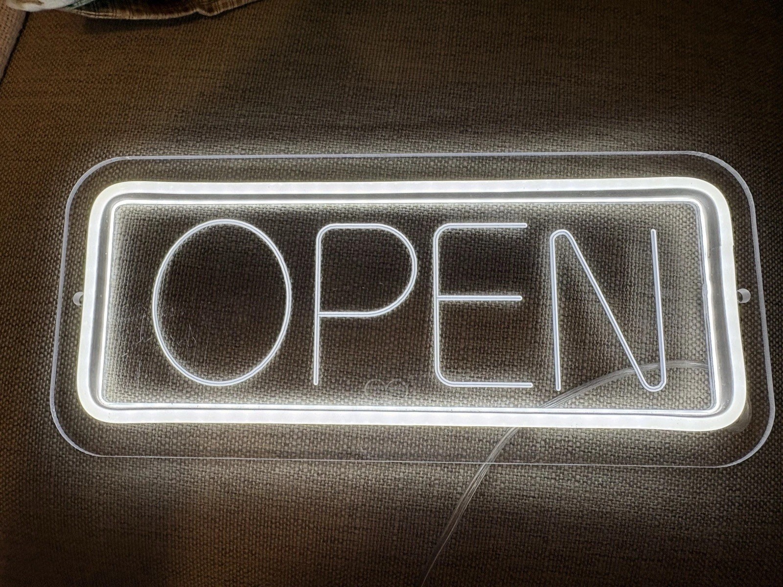 New Open Signs for Business LED Neon Lights 12X4 Inch adjustable brightness USB