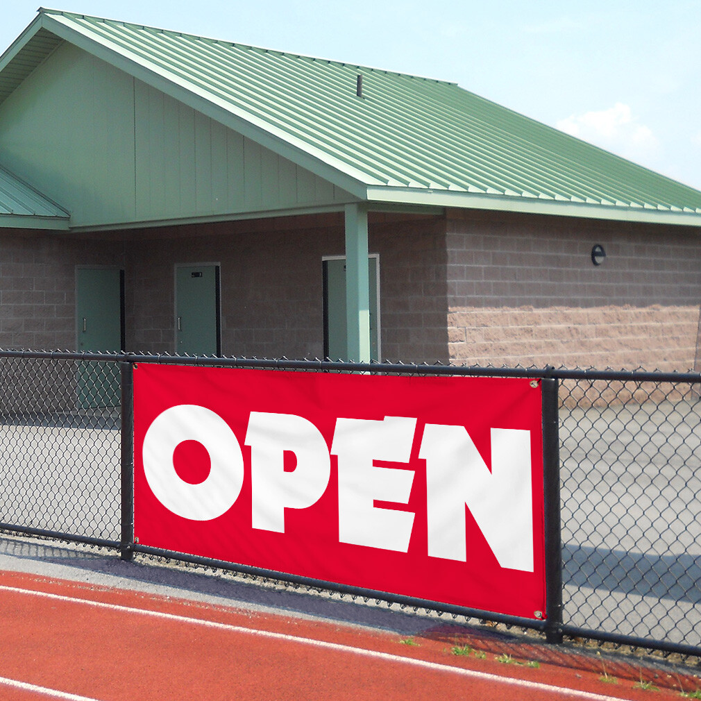 Vinyl Banner Multiple Sizes Open Outdoor Advertising Printing M Business Outdoor