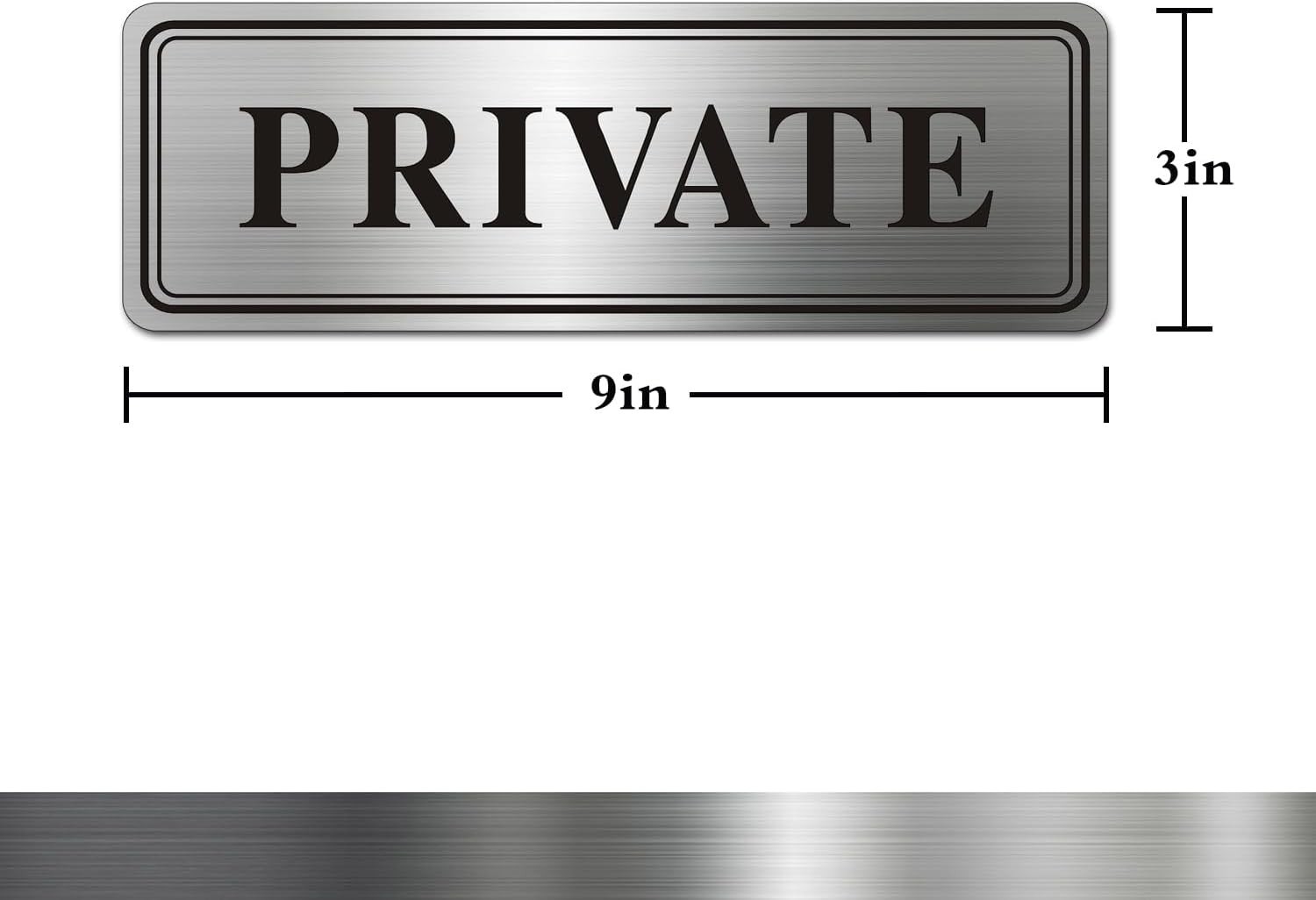 Metal Stainless Steel Private Sign for Doors,With Self Adhesive,9x3inPrivate …