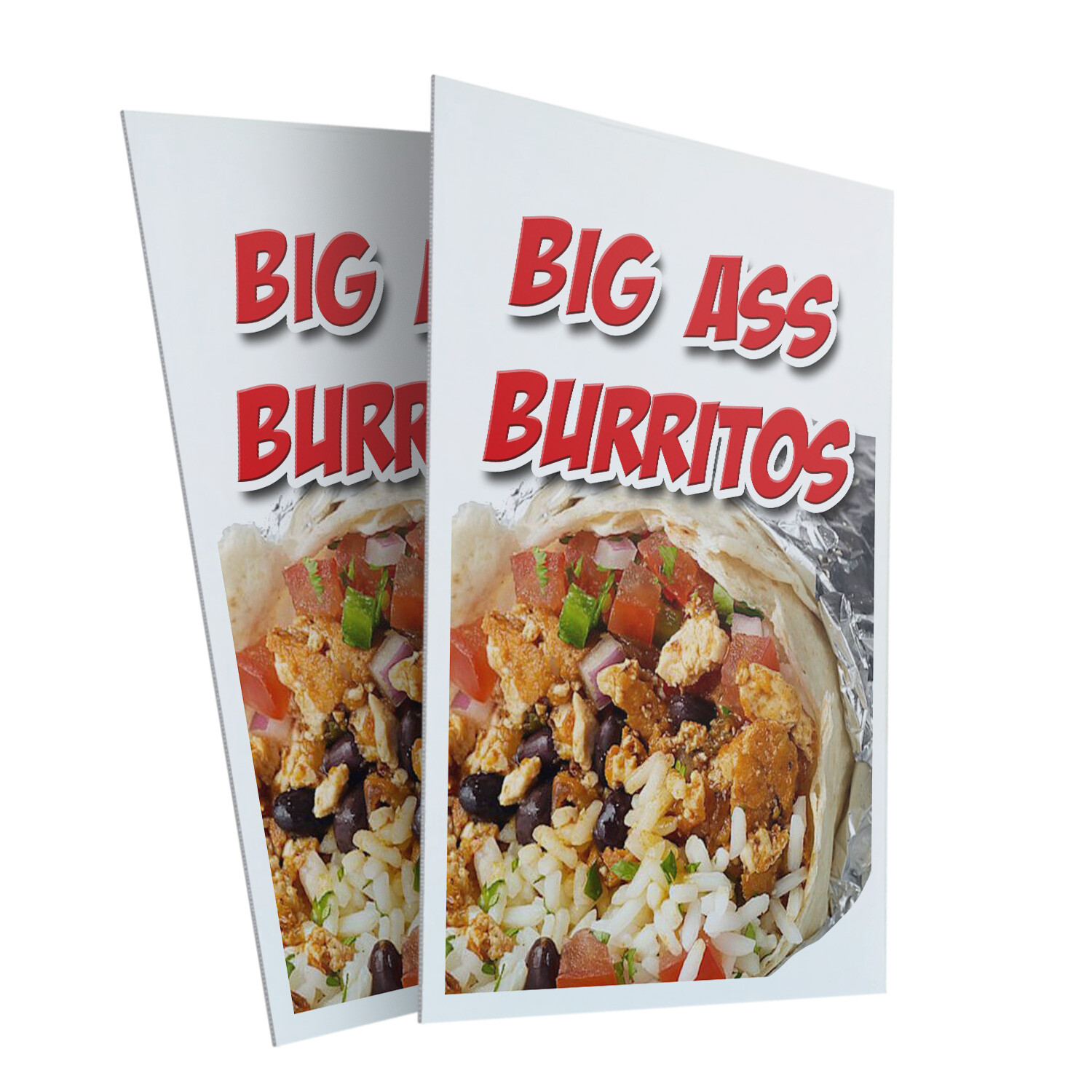 A-frame Sidewalk Big Ass Burritos 24″ x 36″ Double Sided A-Frame Sidewalk Sign