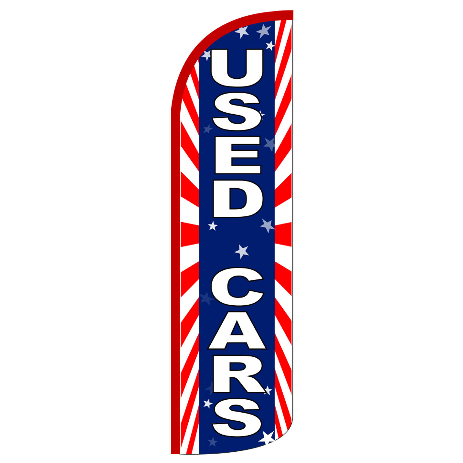 Used Cars Flag Flutter Feather Banner Swooper Extra Wide Windless