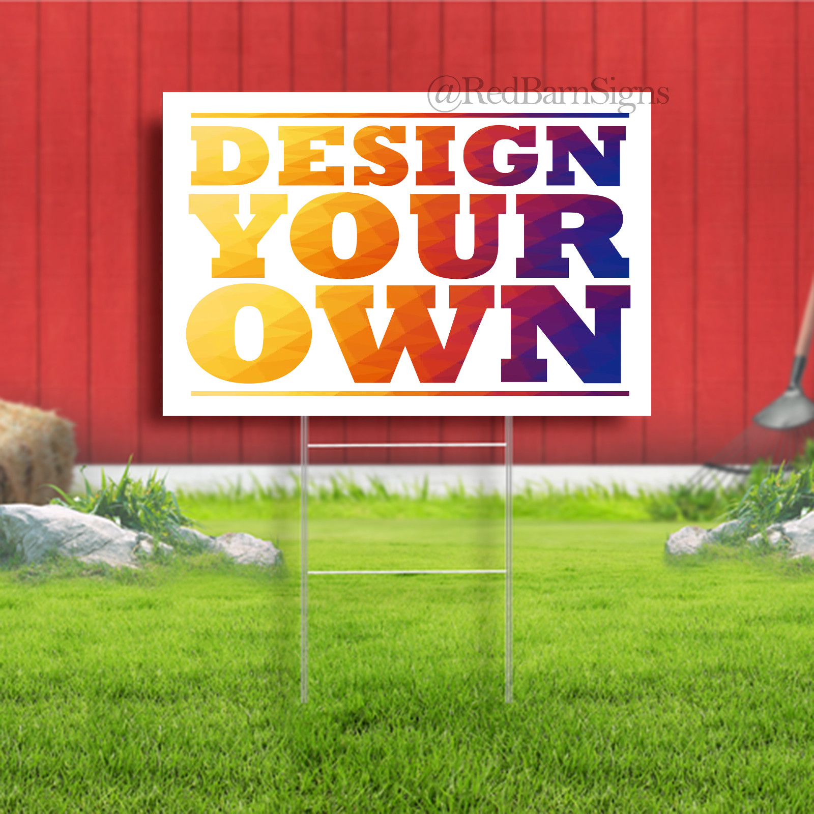 Anley Custom Yard Signs with Stake – Personalized Blank Corrugated Lawn Sign