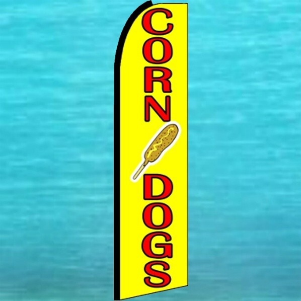 CORN DOGS SWOOPER FLAG Food Concession Advertising Sign Feather Banner Flutter