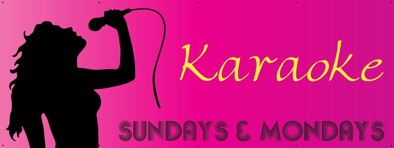 Karaoke Banner 18″x48″ Free Shipping & Customization, Ready to Hang!
