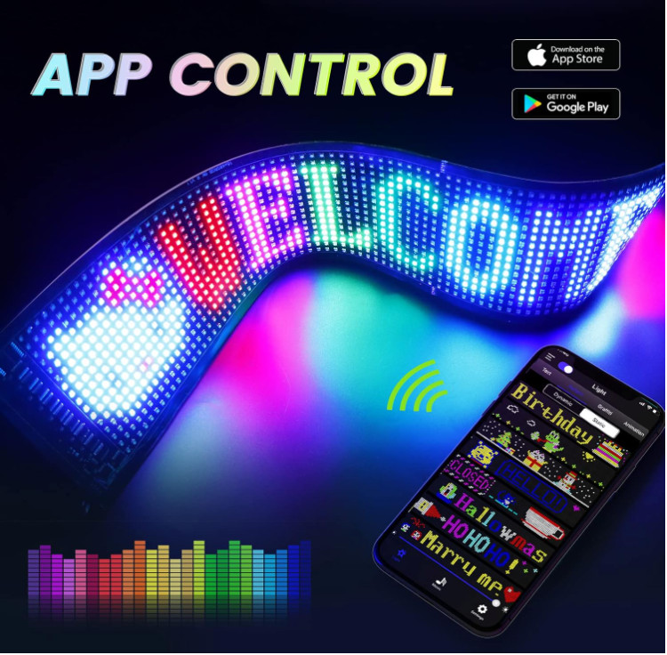 Letrero A Color LED Programable Para Mensajes Y Publicidad Negocio Tienda Cafe