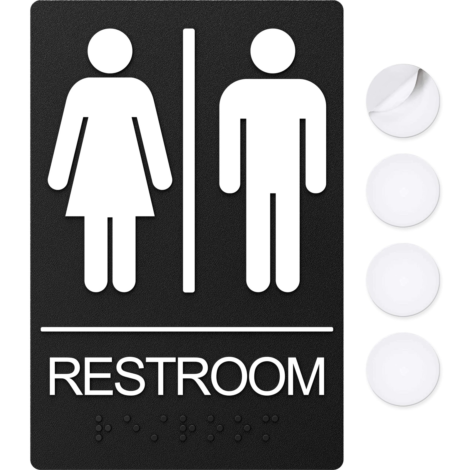 Unisex Bathroom Signs Restroom Sign For Business For Men And Women 9 By 6 Ada