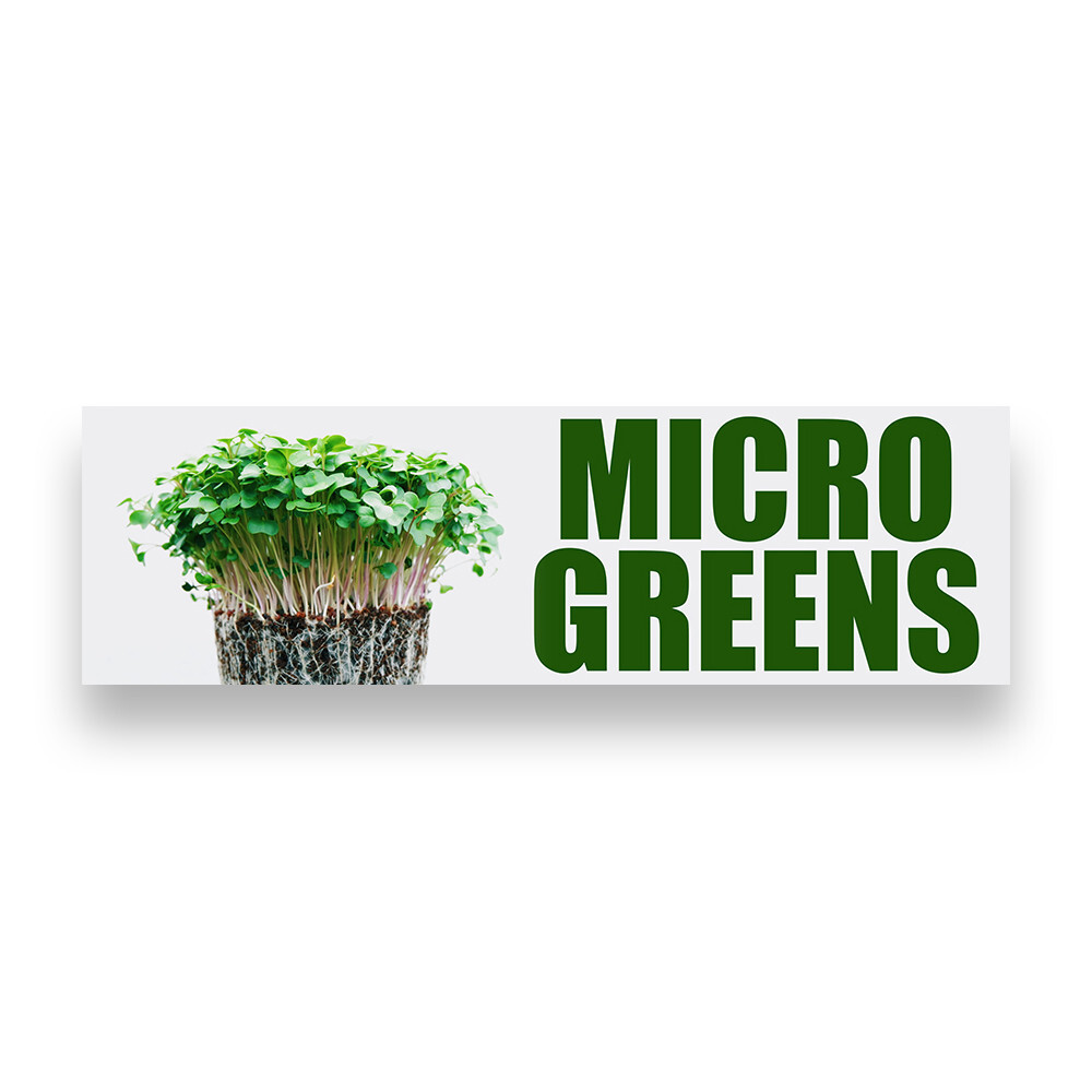 MICRO GREENS Vinyl Banner with Optional Sizes (Made in the USA)