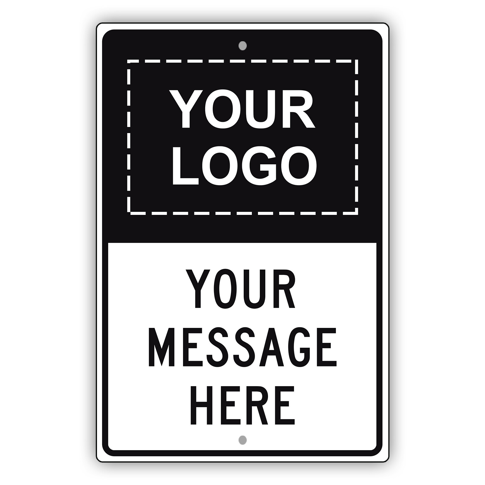 Custom Sign Your Custom Text or Logo Personalized Text Logo Aluminum Metal Sign