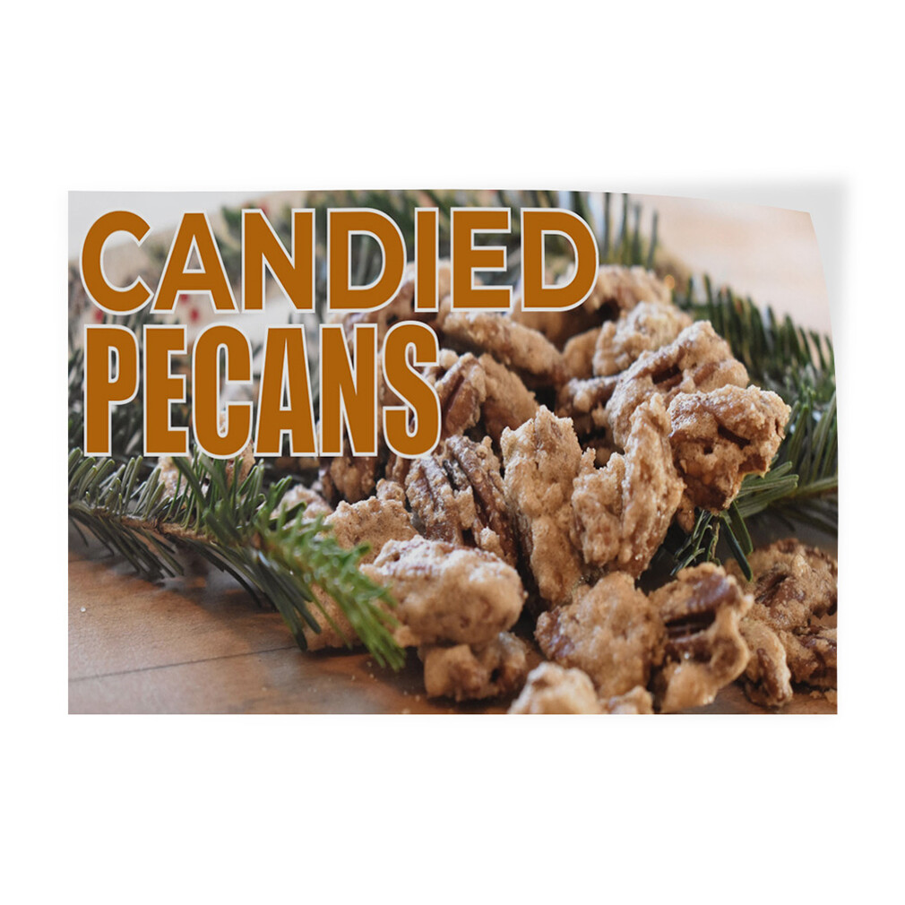 Decal Stickers Candied Pecans Outdoor Advertising Printing Store Sign Label