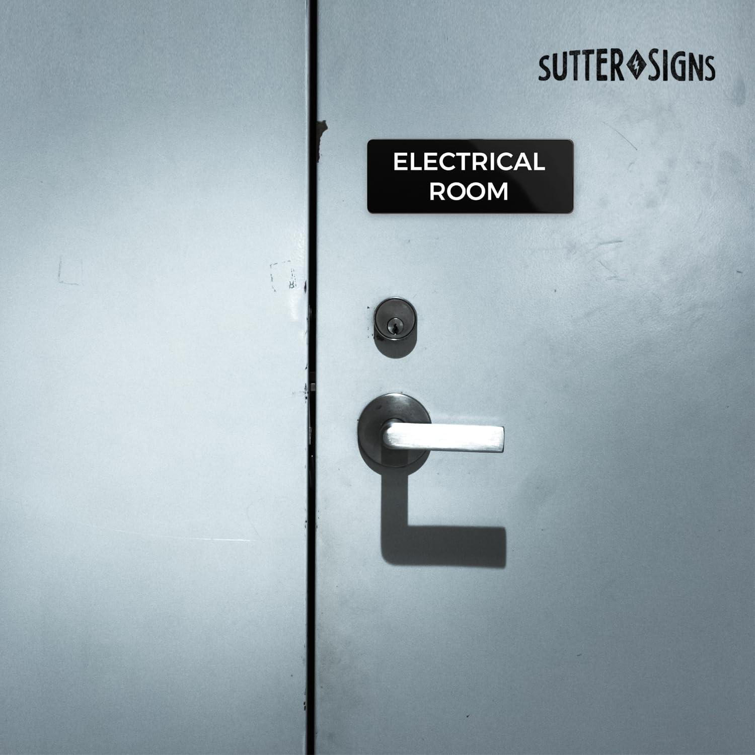 Electrical Room Sign, Durable ABS Plastic with Full Adhesive Backing, Sign fo…