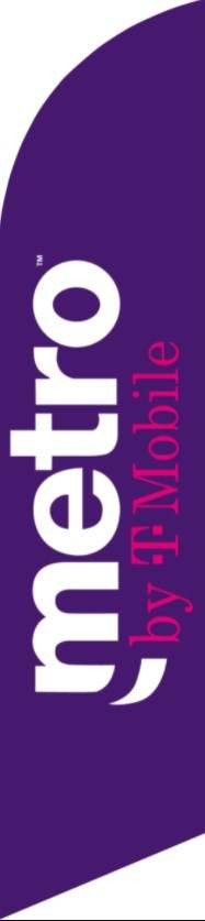 New Logo-Metro by T Mobile SWOOPER FLAG- Windless Flag only-Purple-On Sale!