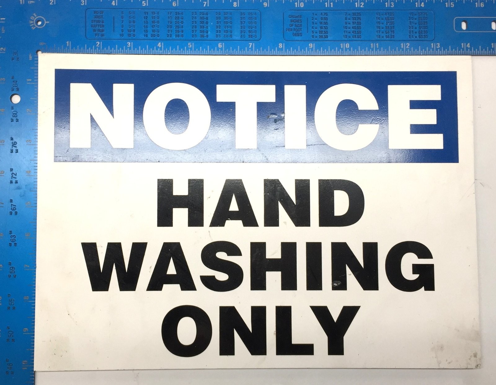 Unbranded 14″x10″ ‘NOTICE Hand Washing Only’ Foamboard [Lot of 3] NOS