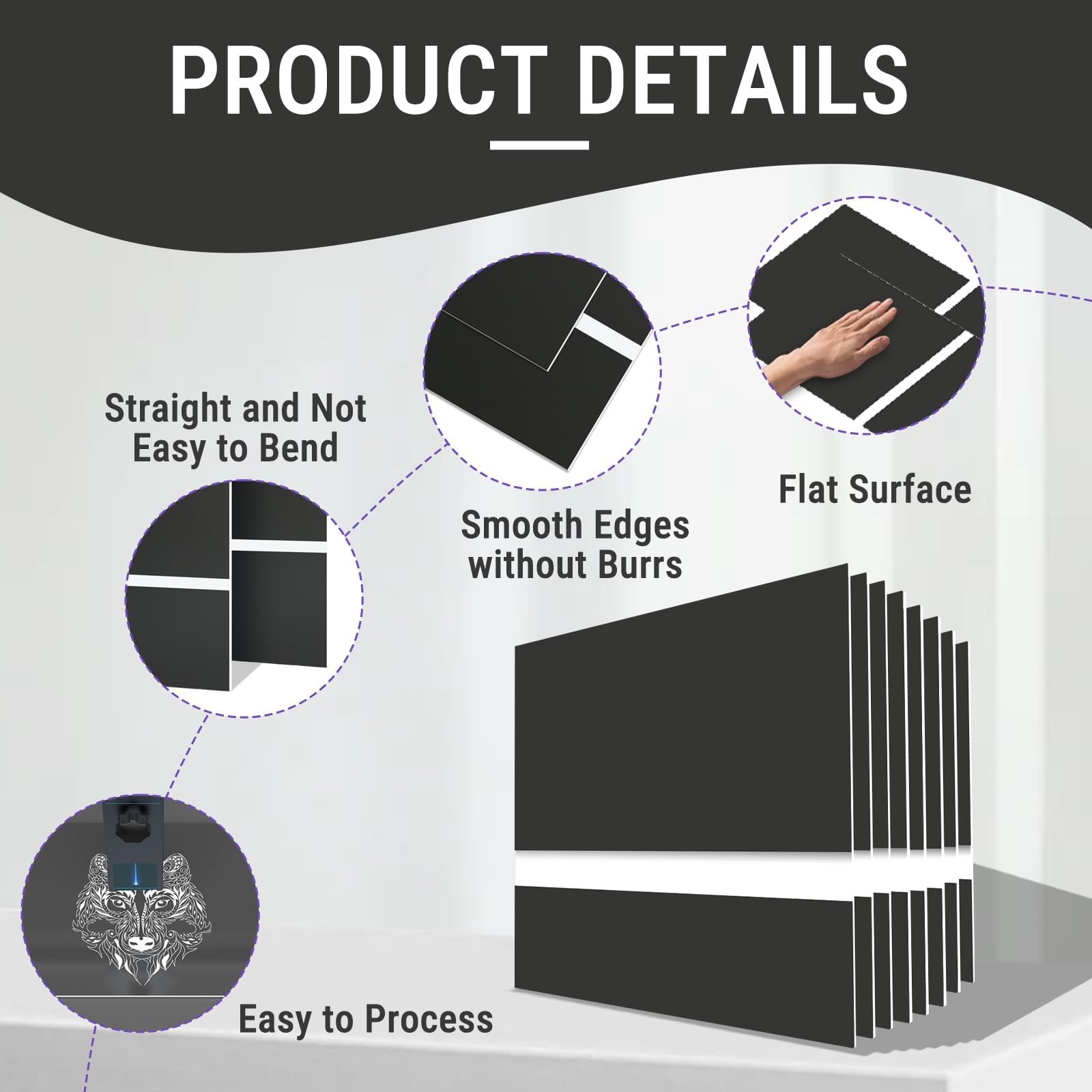 8 Pack Laser Engraving Double Color ABS Plastic Sheet 11.8 x 11.8 1.3mm Thick…