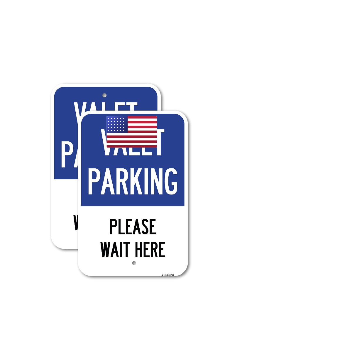 Signmission 2 Pack Valet Parking Please Wait X 24-Inch Aluminum Parking Gauge