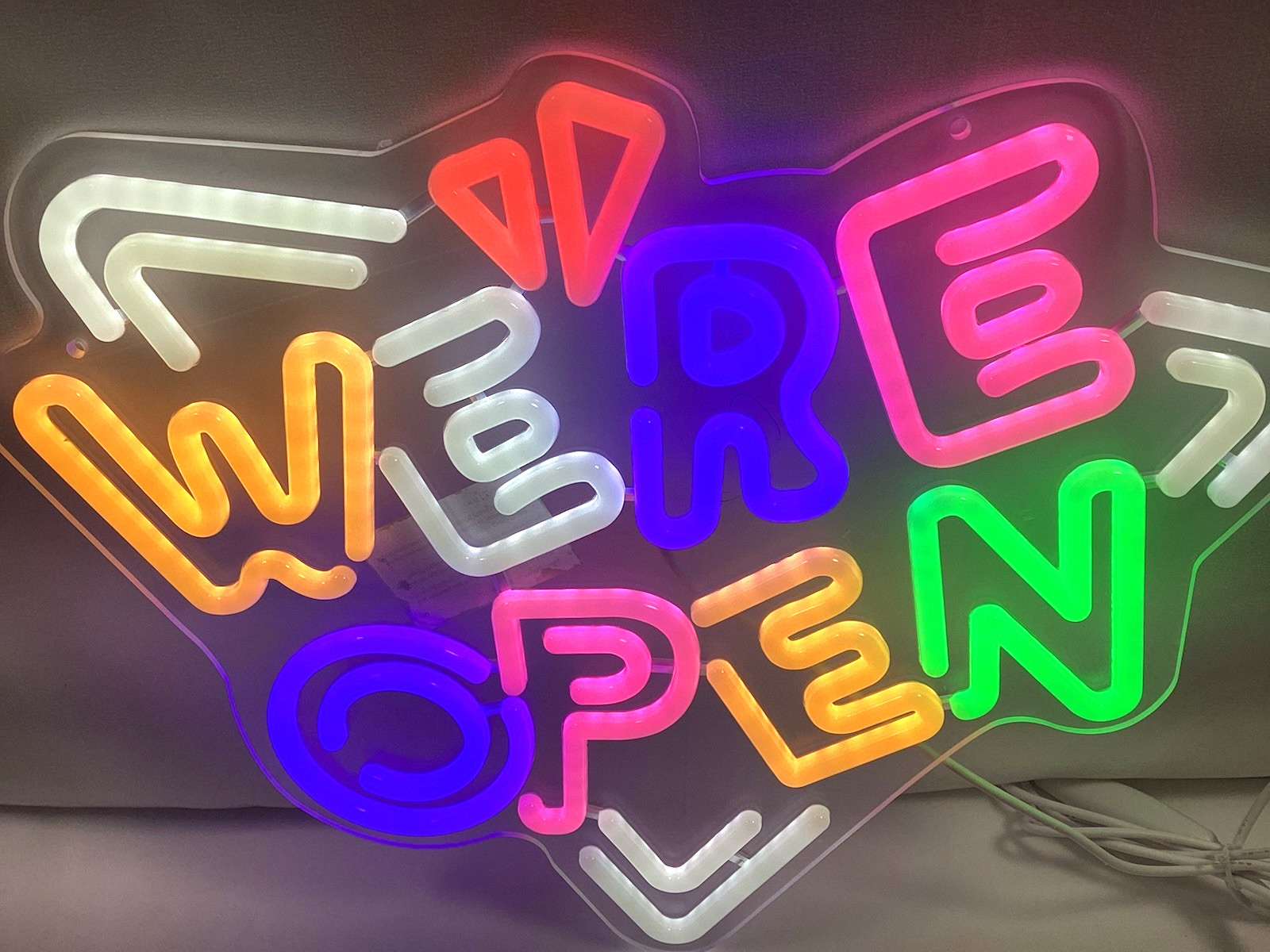 Open LED Signs for Business, Dimmable We’re Open Sign Neon, USB
