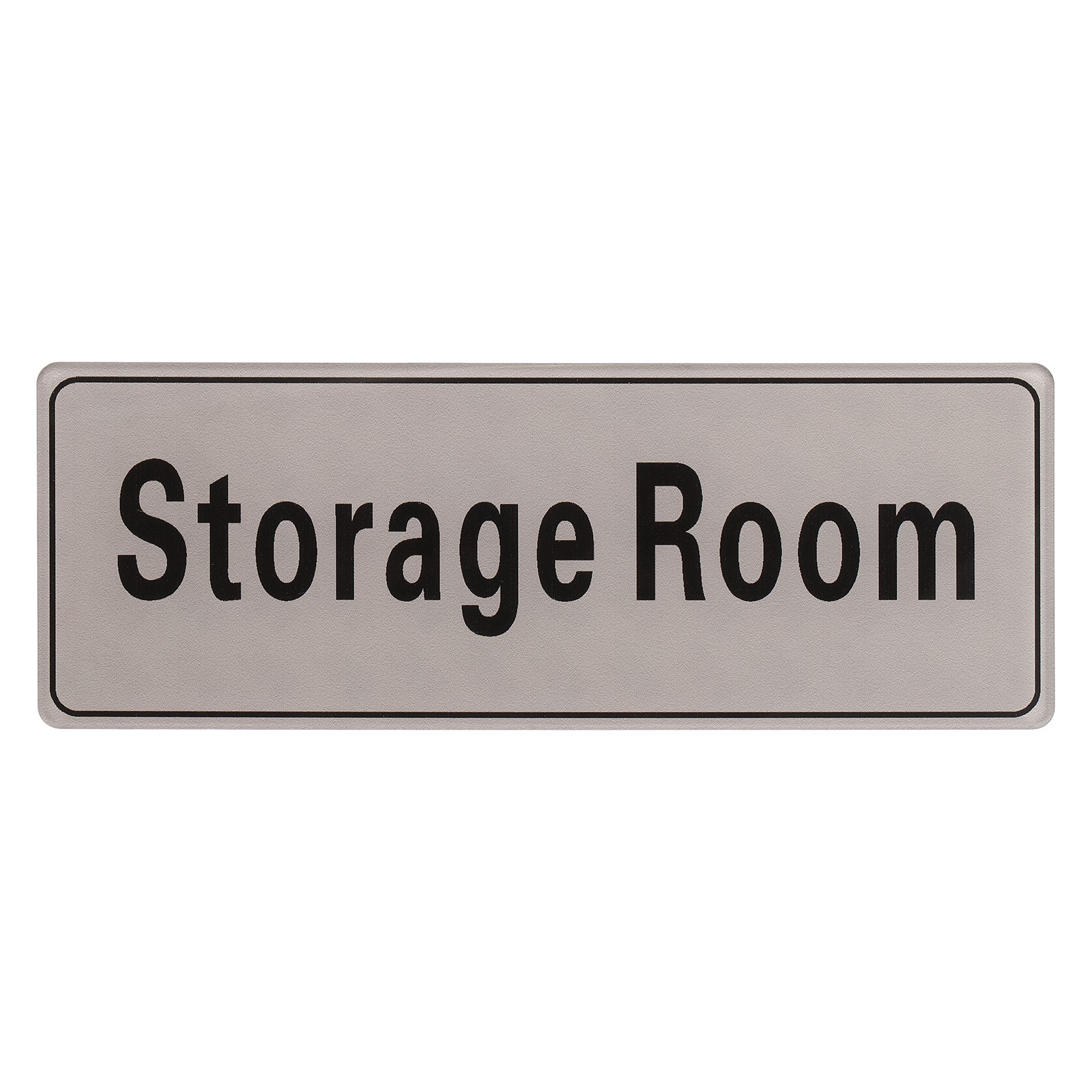 9″x3″ Storage Room, 1Pcs Room Door Sign Self-Adhesive Light Gray with Black Text