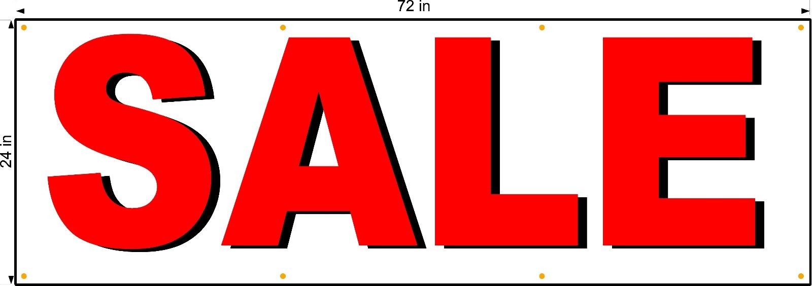 SALE BANNER 2FT X 6FT Larger Size