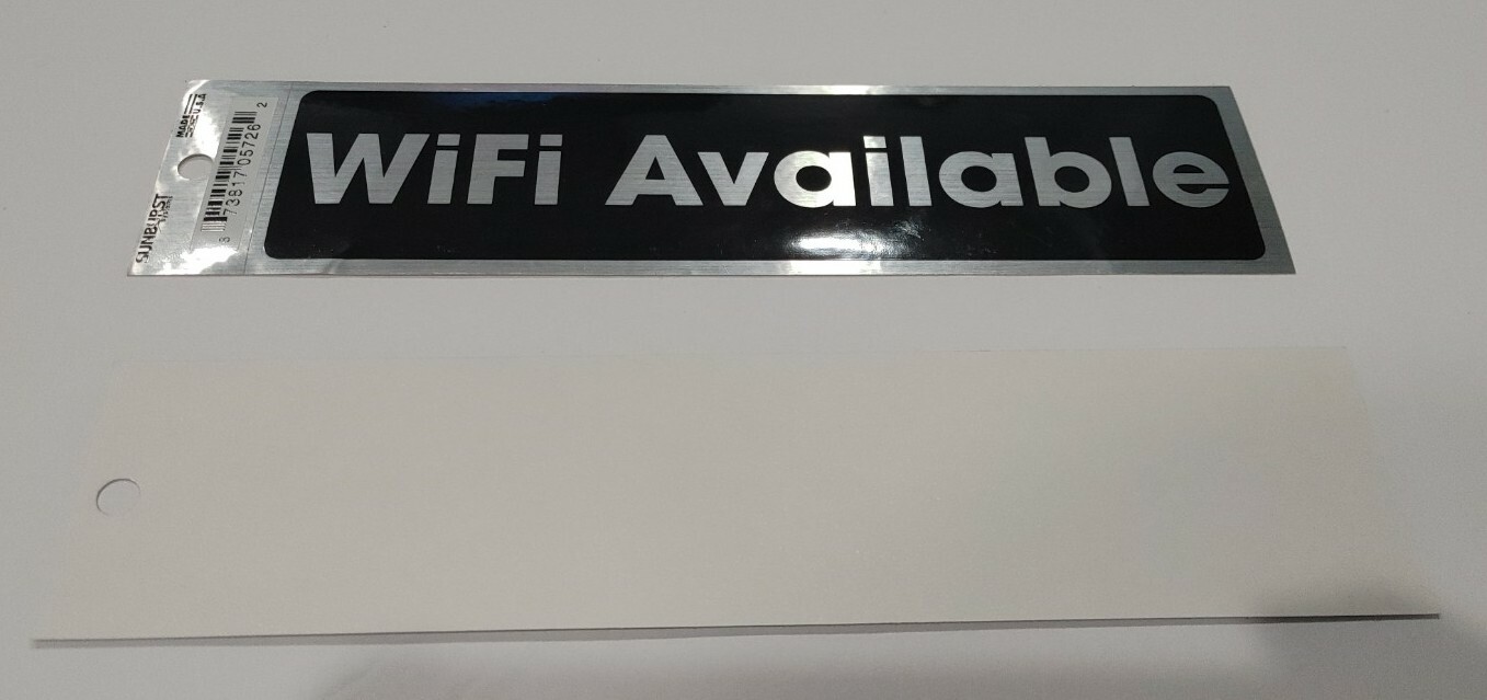 (2) WIFI Wi-Fi Available Window Sticker Decal Made In The USA