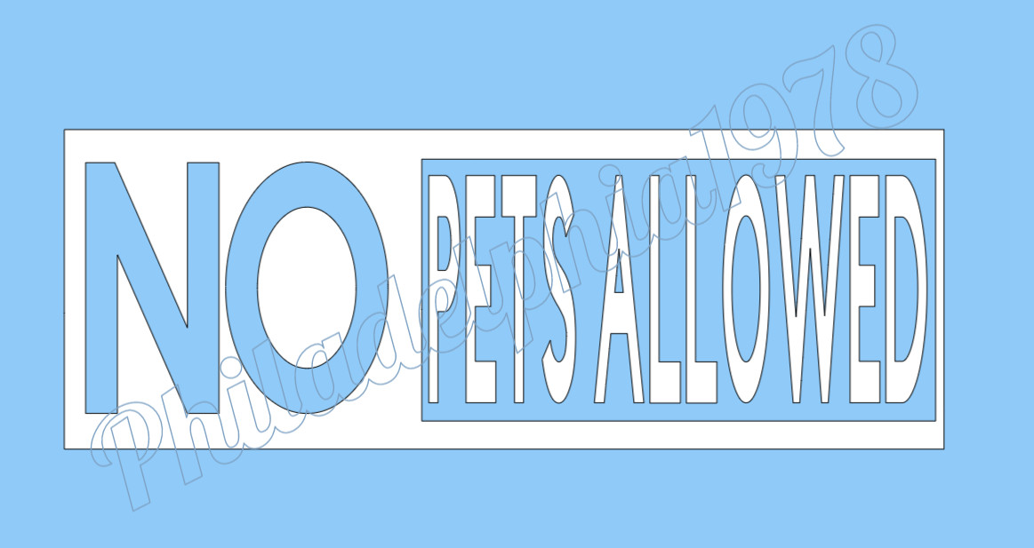 No Pets Allowed Business Sign Vinyl Decal Door Window #163C