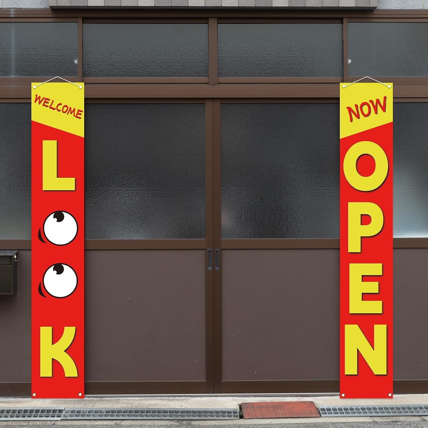 Red Now Open Decorations Outdoor Now Open Welcome Porch Sign Banner New Store…