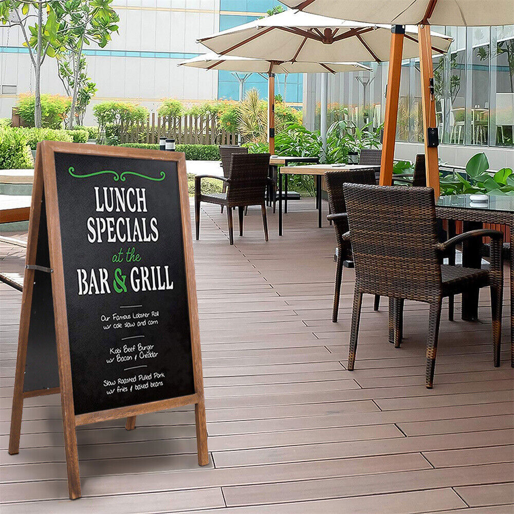 Sturdy Floor Standing A-Board Frame Pavement Sign Shop Home Chalkboard Display