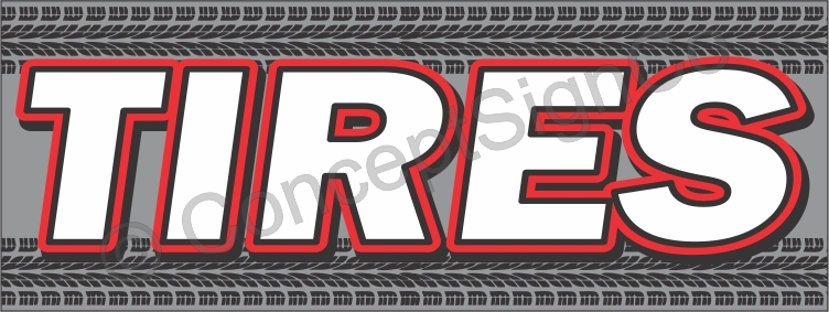 3’x8′ TIRES BANNER LARGE Outdoor Sign Sale Wheels Rims Auto Repair Shop Used New