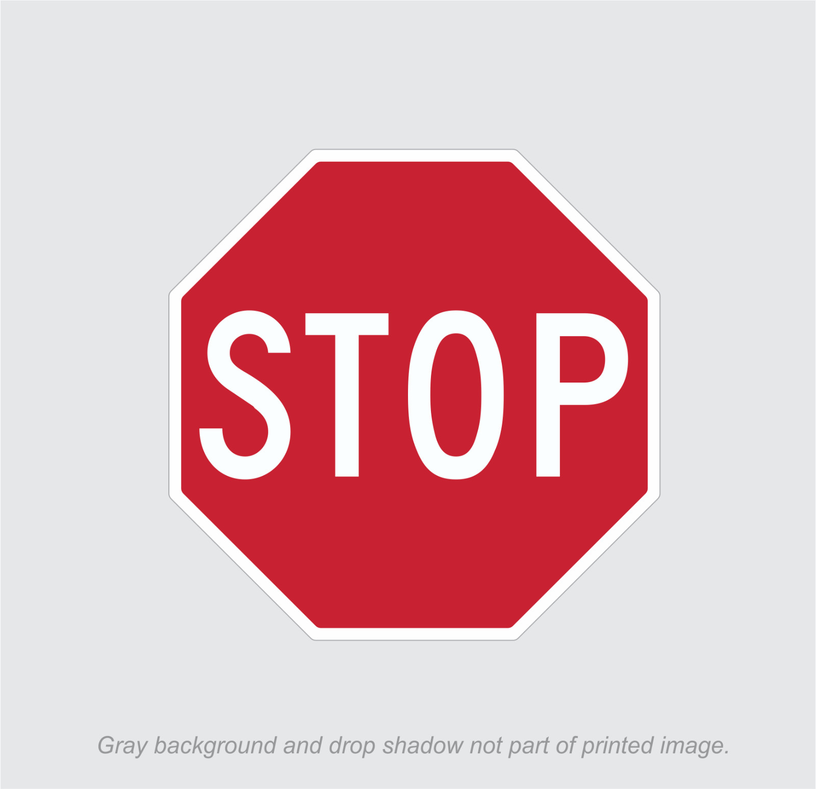 # “Stop” Sign Stickers | 3.5″ octagon shape | outdoor durable