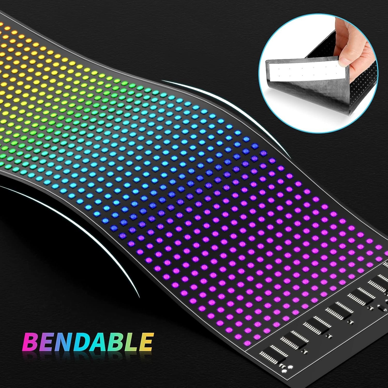 Programmable 15”x4” LED Display Sign – Vibrant Colors, App Control Included