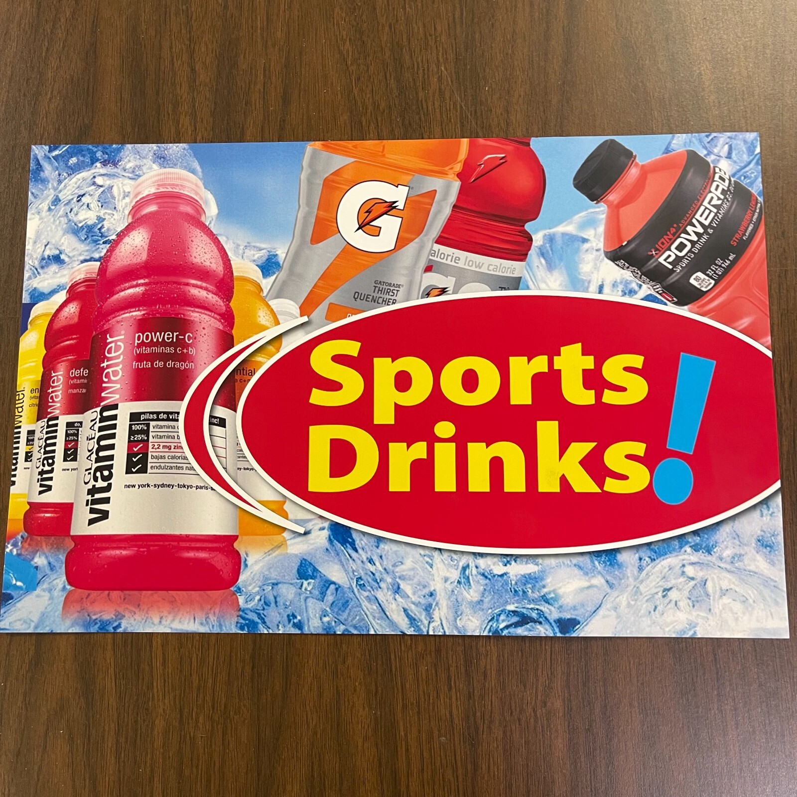 Asst. C-Store Signs- 4 pieces- Candy, Sports Drinks, Sancks