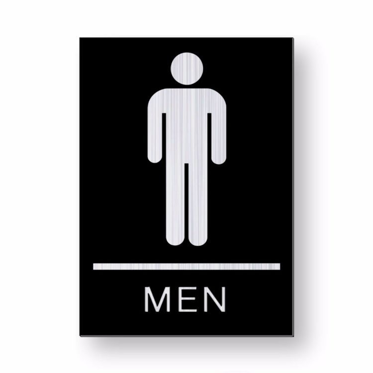 Men Bathroom Metal Sign 5″ x 7″ men’s restroom business restaurant MS019c