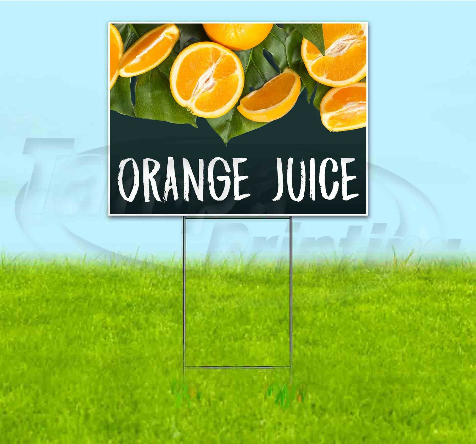 ORANGE JUICE 18×24 Yard Sign WITH STAKE Corrugated Bandit USA FRESH PRODUCE