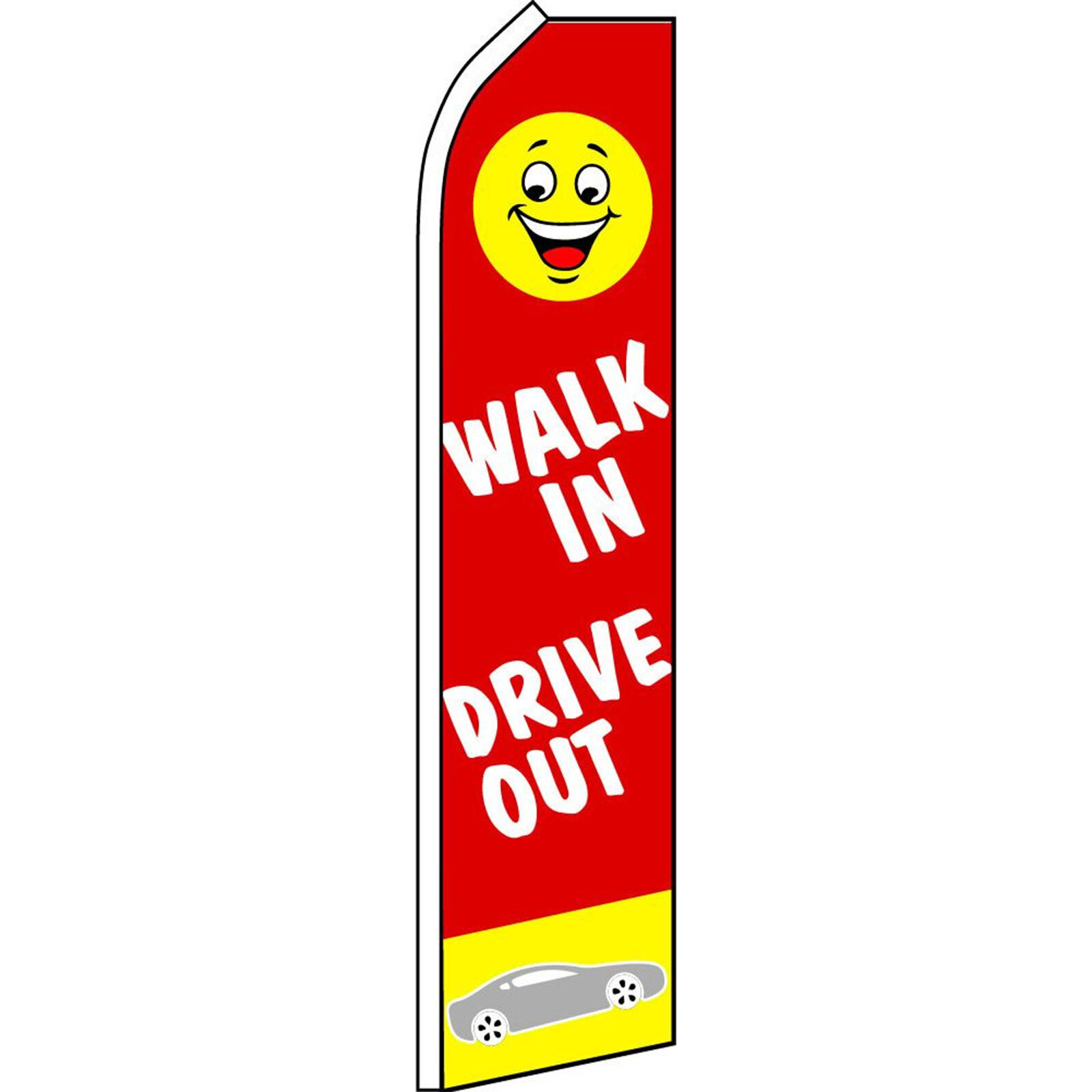 Walk In 2 1/2 ft X 11 1/2 ft Swooper Flag