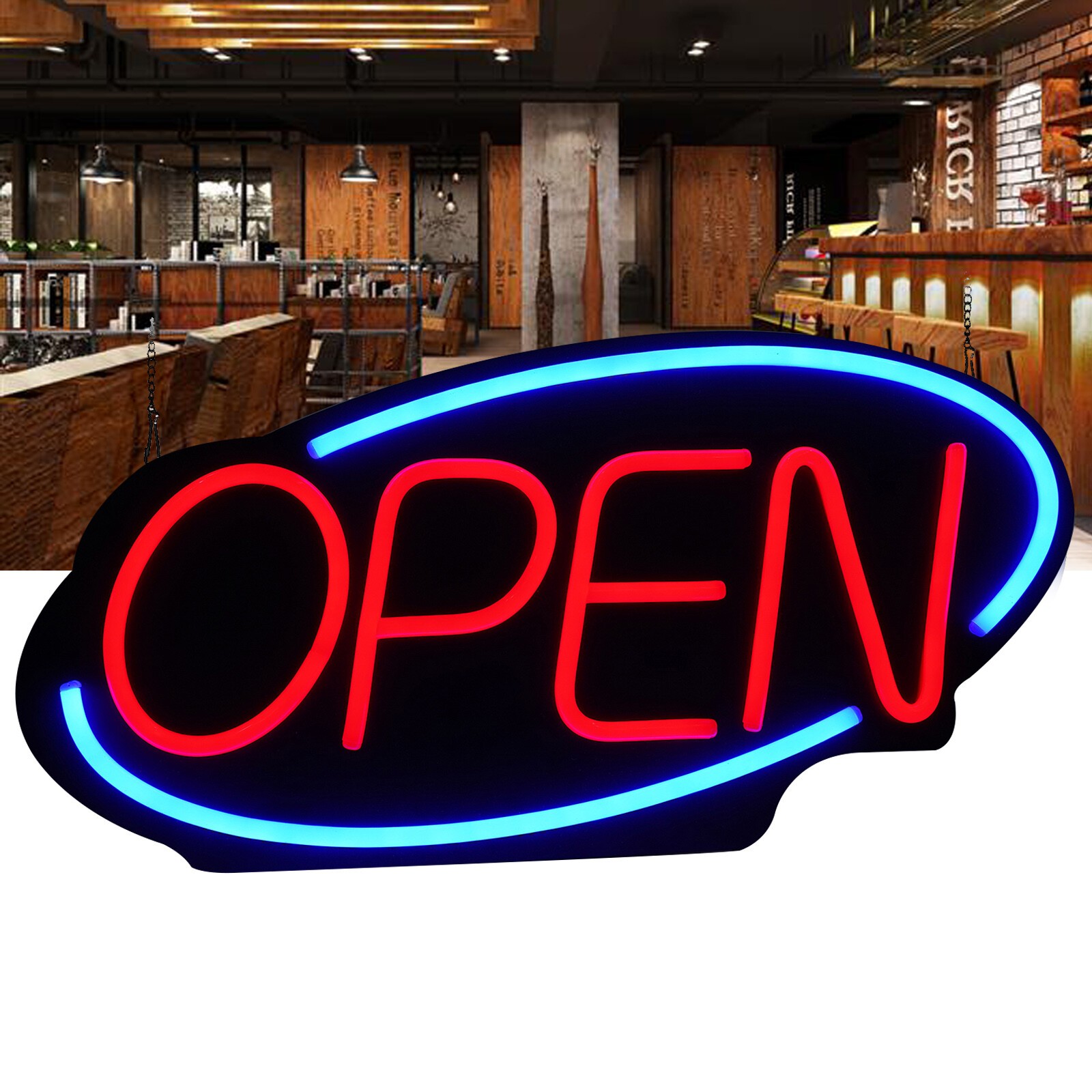 24″ Inch LED Open Sign Neon Bright for Restaurant Bar Club Shop Store Business