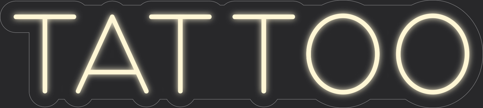 Tattoo Neon LED Sign Business Wall Decor Lighted Store Sign 36 x 8 in.