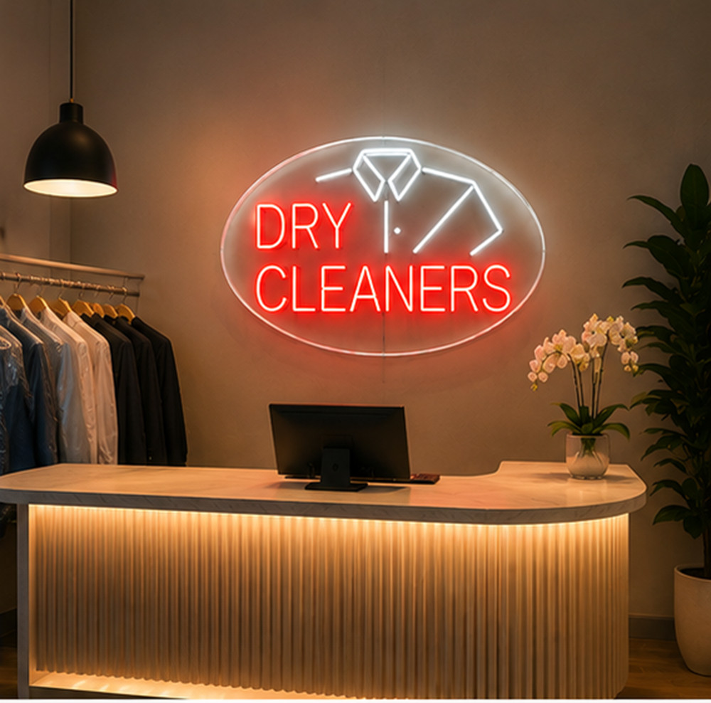 Dry Cleaners LED Neon Sign 28″L x 16″H #34033