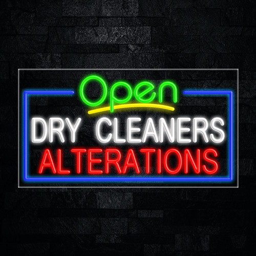 Dry Cleaners Alterations LED Neon Sign 33″L x 18″H #35698