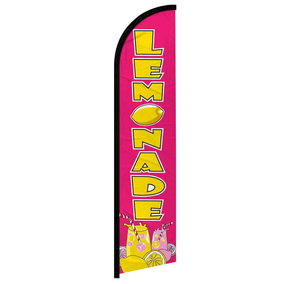 Lemonade Windless Full Sleeve Advertising Lemonade Fair Beverage Banner Flag