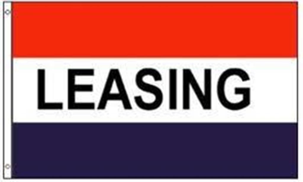 LEASING Red White Blue Retail Business Message Flag 3×5 ft NYLON Made in USA
