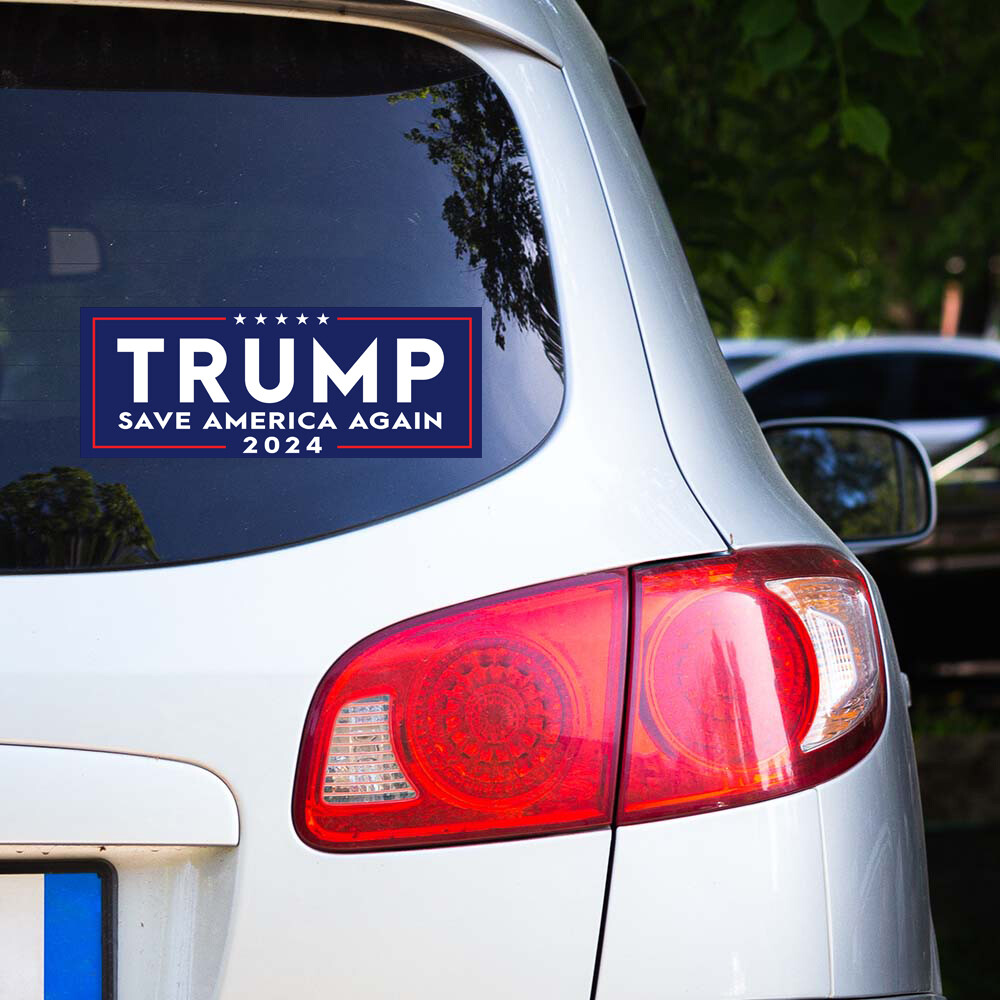 TRUMP SAVE AMERICA AGAIN 2024 MAGA Bumper Sticker Decal Graphic Election BS0487