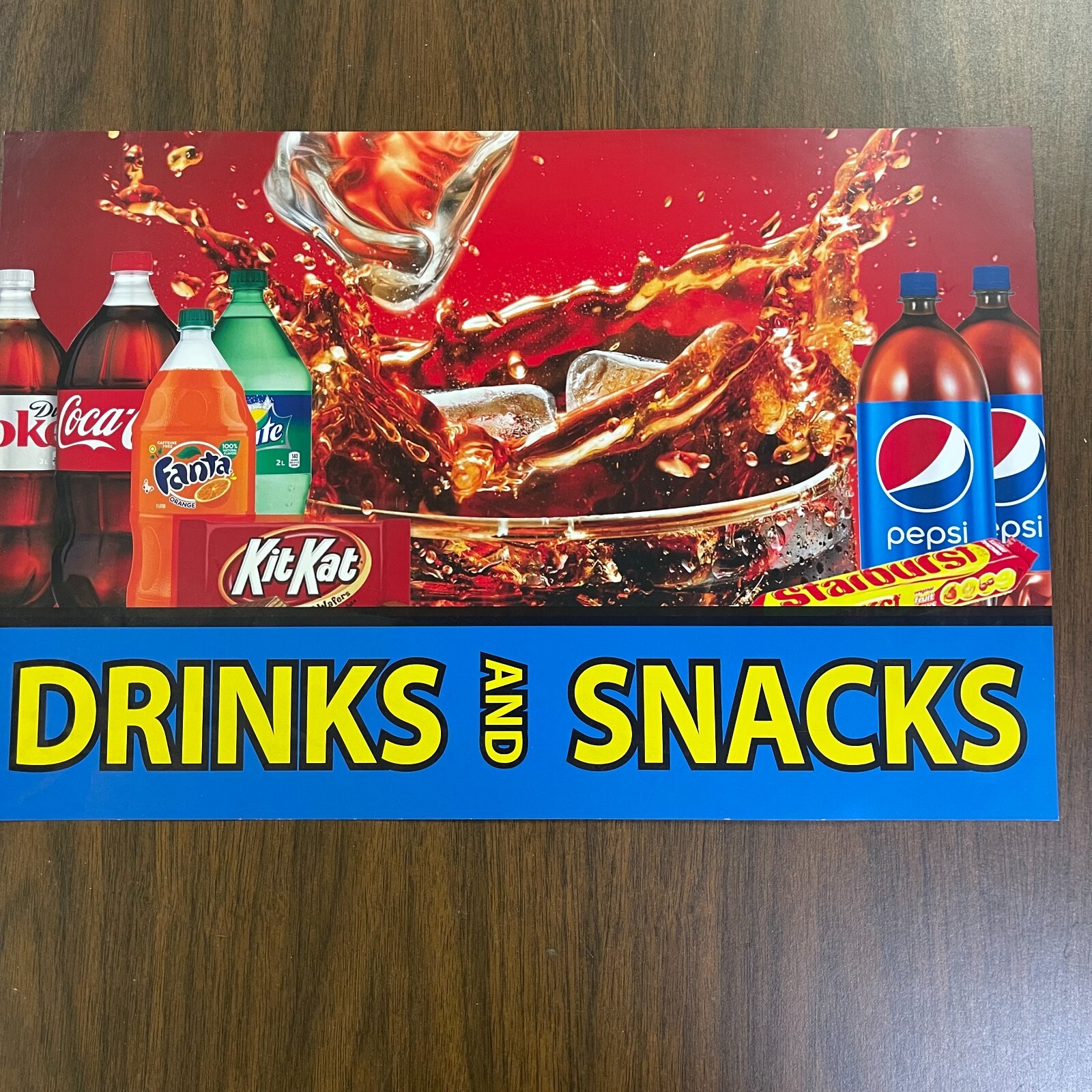Asst. C-Store Signs- 4 pieces- Candy, Sports Drinks, Sancks
