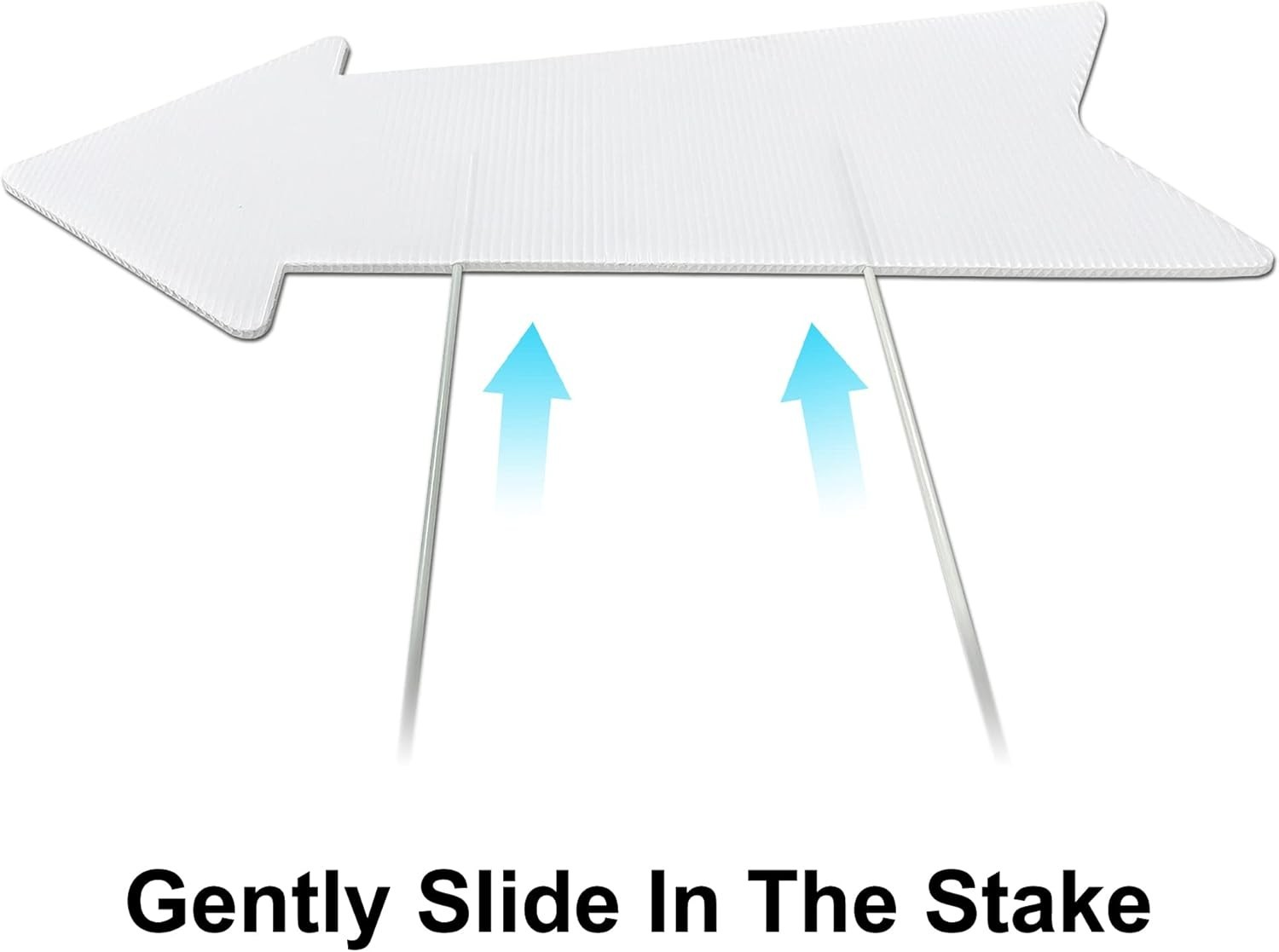 4 PCS Blank Arrow Signs With Stakes 17×6 Inches Wedding Directional Yard Signs