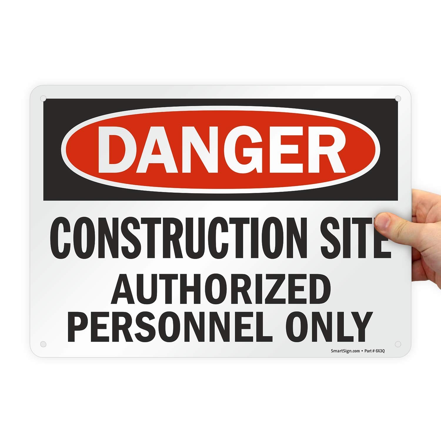 10×14 inch Danger Construction Site Authorized Personnel Only Sign Aluminum