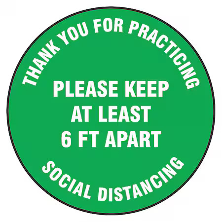 Floor Sign, 12 In H, 12 In W, Vinyl, English, Mfs424, Mfs424