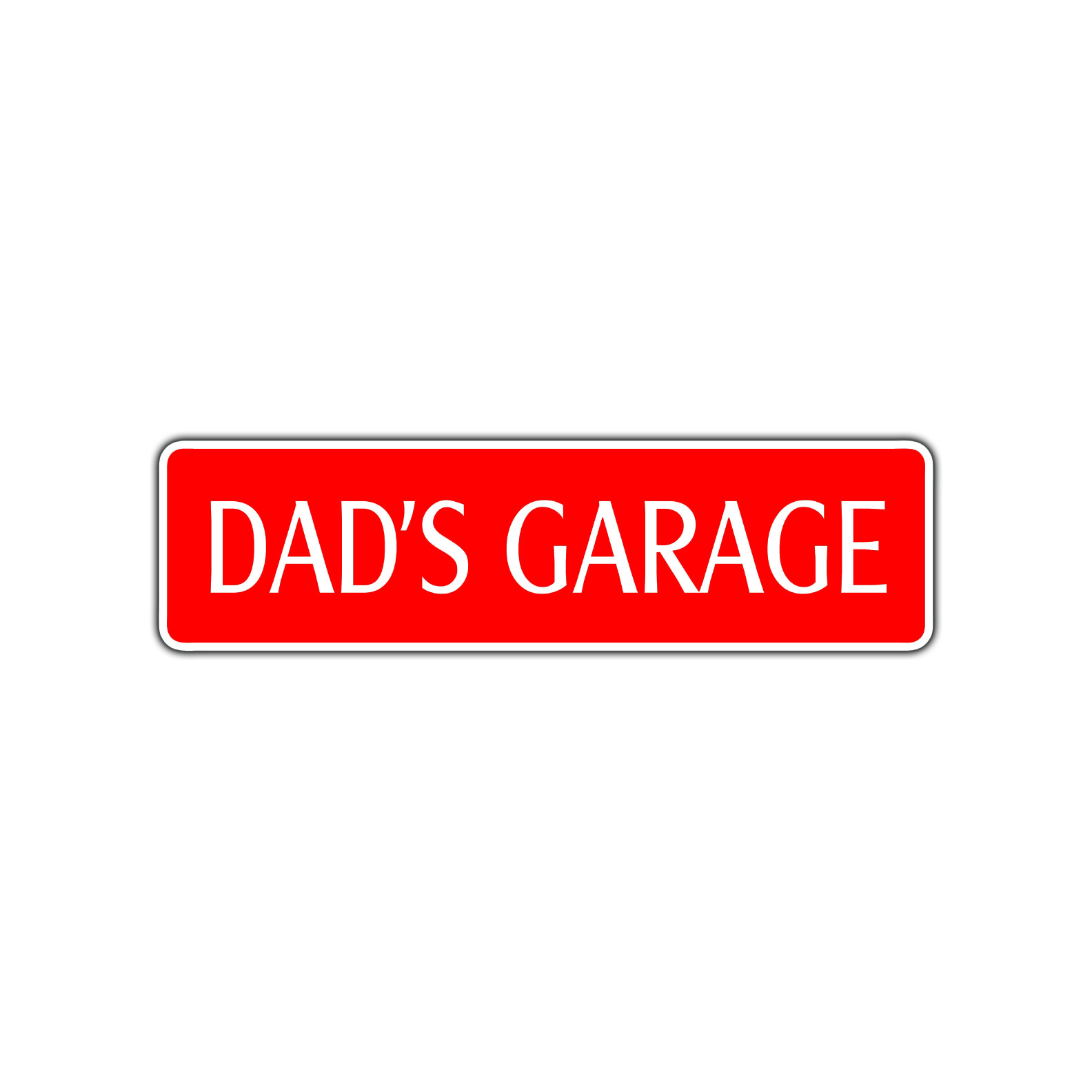Dad’s Garage Aluminum Metal Street Sign Shop Repair Workshop Wall Gift