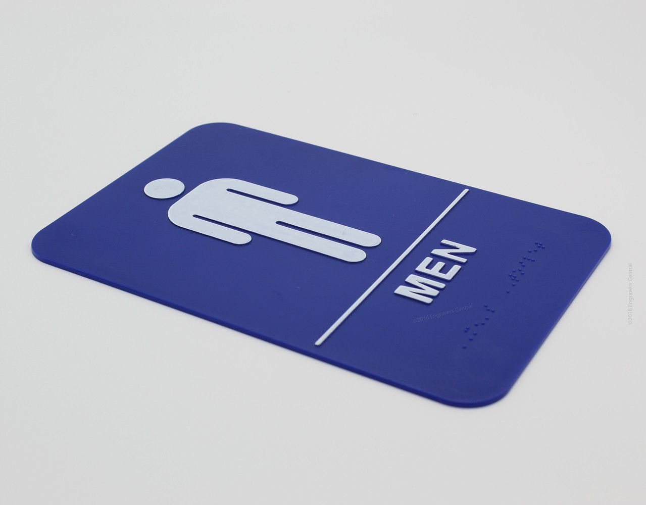 Men & Woman’s Braille ADA Restroom Signs – Choose: Black or Blue